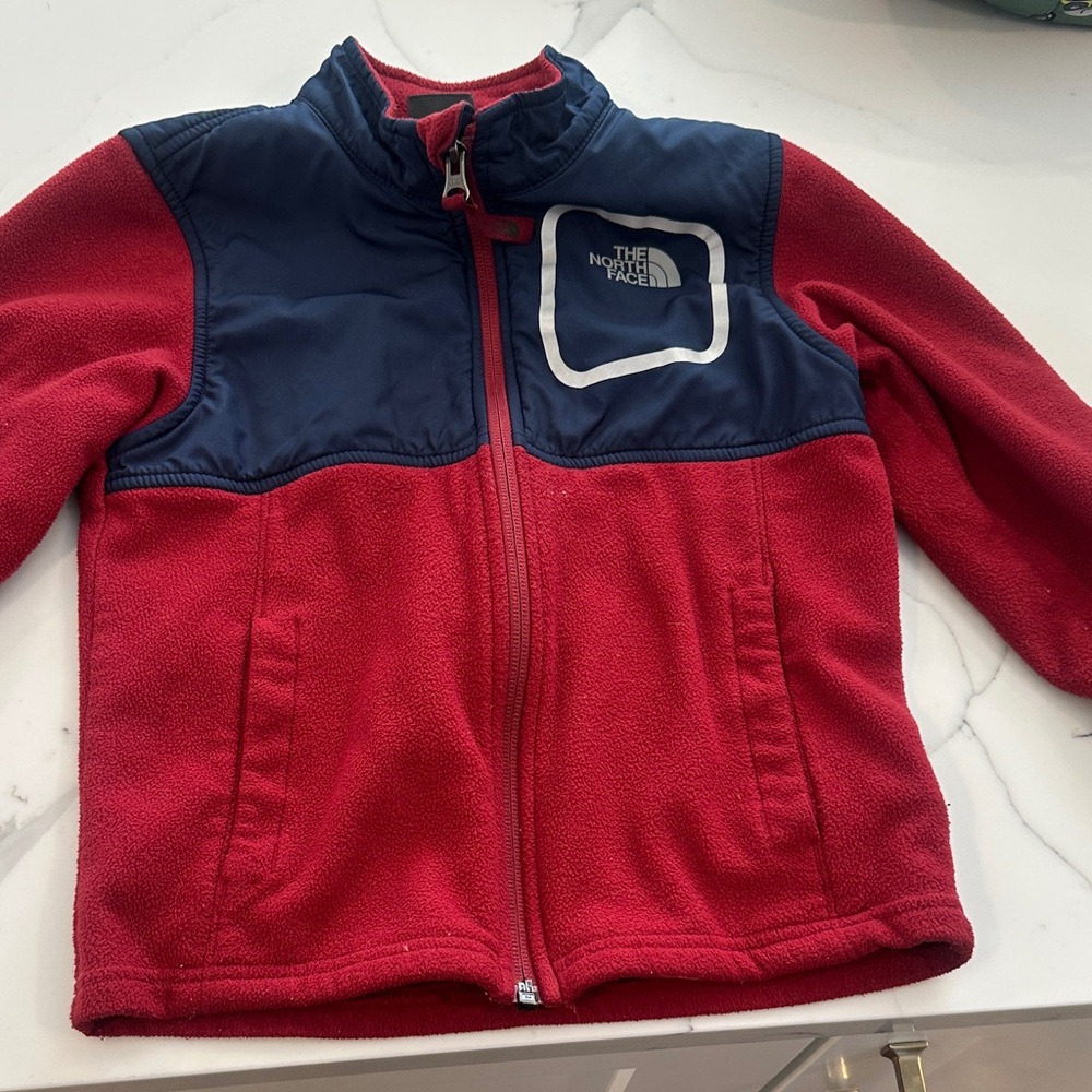 The North Face Red and Blue Fleece Jacket